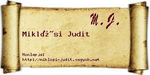 Miklósi Judit névjegykártya